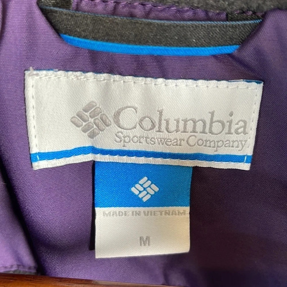COLUMBIA OmniShield Fitted Ski Jacket Purple Fleece Lined Lightweight Pockets M - Picture 8 of 11